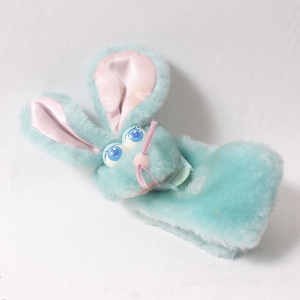 1985 Hasbro Softies Watchimal Digital Watch with Blue Plush Mouse ~260507-WH 652